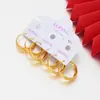 Xuping Joyería de Moda Aleación de Cobre Chapado en Oro de 24 Quilates Pendientes de Aro Grabados Estilo Lujo Ligero Pendientes Imitación Oro Personalizables