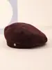 Boina Castanha Maillard Feminina Retrô Elegante Chapéu Octogonal Moda Coreana Chapéu de Jornaleiro Chapéu de Pintor Literário