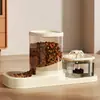 Dispensador de Agua para Gatos, Alimentador Automático de Comida para Gatos, Bebedero de Agua Integrado, Circulación de Flujo de Agua Potable para Gatos, Dispensador de Agua para Mascotas
