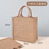 Bolsas de Linho Personalizadas para Presentes de Ano Novo, Bolsas Tote de Linho de Alta Qualidade em Algodão-Linho-Juta Lisas, Sacolas de Compras Pintadas à Mão