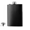 Petaca de acero inoxidable transfronteriza de 8 oz para ocio al aire libre comercio exterior color marrón negro preferido de Amazon petaca pequeña de prepucio