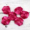 Flor de Rosa Estéreo de Cinta de Poliéster Hecha a Mano de Alta Calidad de 4 cm Accesorios de Joyería para Tocados de Niños Pasador Flor de Cabeza Flor