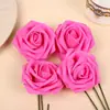 Flores em Caixa Flores de Espuma 8cm Flores Artificiais Atacado para Decoração de Cena de Casamento Buquê de Mão Flores Artificiais com Haste Rosas