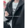 Moletom Tricotado Pequeno e Cheiroso com Padrão Espinha de Peixe Masculino Outono Cardigan Jaqueta de Casal Hoodie com Textura Retrô Americano