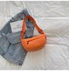Bolsa de Ombro Leve Estilo Ins Bolsa Dumpling Bolsa de Ombro Moda Masculina e Feminina Mesmo Estilo Estilo Japonês Bolsa Pequena Mulheres Simples Moderna Bolsa Transversal