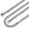 Suministro Cadena de Caja para Hombre Acero Inoxidable Acero Titanio Collar Veneciano para Hombre Cadena de Caja 3mm Gruesa Cadena a Juego
