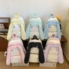 Mochila de Conejo con Orejas Grandes para Niñas Estudiantes de Secundaria Gran Capacidad Bolso Escolar Versátil para Estudiantes de Primaria de Tercero a Sexto Grado