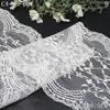 Ribete de encaje Tanglong blanco, ligero, fino y transparente, de 17 cm de ancho, adecuado para ropa, vestidos de novia, lencería, decoración del hogar y cortinas
