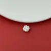 Prata Esterlina 925 Contas Vazadas de Moeda Contas de Engrenagem Contas de Flor de Pessegueiro Contas da Sorte Pulseira Tecelagem DIY Superfície Brilhante Trevo de Quatro Folhas Contas