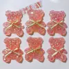 Accesorios de Resina DIY Parche para Funda de Teléfono Móvil Planos Adorno para la Cabeza de Niños Clip Hebilla de Zapato Material Base Pegamento Ab Lazo Tejido Oso