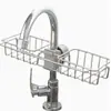 Organizador de Caddy para Fregadero de Acero Inoxidable Soporte para Esponja Cepillo Trapo Estante de Almacenamiento para Grifo de Cocina