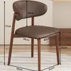 Silla de Comedor Estilo Vintage Nórdico Madera Maciza Falsa Silla con Respaldo para Mesa de Comedor de Restaurante Italiano de Lujo Ligero Celebridad de Internet Hogar Minimalista Moderno