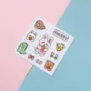 Pegatina coreana ins linda de dibujos animados para termo, pegatina creativa para cuaderno, pegatina para teléfono móvil, pegatina de PVC transparente para vaso de agua de estudiante