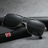 Gafas de sol de metal transfronterizas para hombre, gafas de sol polarizadas para conducir, pescar, gafas de sol para piloto, gafas de sol anti-ultravioleta, luz intensa