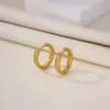 Pendientes Geométricos Sencillos en Forma de Corazón Chapados en Oro de 18 Quilates para Mujer, Modernos de Acero Inoxidable Incrustados con Perlas, Pendientes Elegantes, Nuevo Estilo