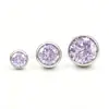 Liga de Titânio G23 3-5mm Piercing de Nariz Piercing de Lábio Rosca Interna Argola para Orelha Cravejada com Zircônia Piercing de Orelha Titânio Stud Joias