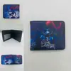Periférico de Anime I Actualicé la Cartera Corta Solo Monstruo No. Billetera Monedero Plegable a la Mitad de Cuero PU con Estampado de 8 Colores