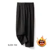 Pantalones Rectos Holgados Retro Marrones de Talla Grande para Hombre, Otoño, Tacto de Alta Gama, Caída Sedosa, Pantalones de Traje Adelgazantes