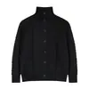 Suéter Cardigan de Tricô Trançado Gola Alta Estilo Old Money Americano para Homens e Mulheres Outono Inverno Novo Malha Quente Preguiçosa Roupa de Fora