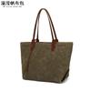 Bolso de mano informal de lona encerada para mujer, bandolera, bolso de compras, bolsa de almacenamiento, venta directa de fábrica