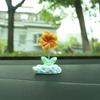 Nuevos adornos creativos para coche con cabeza temblorosa de flor de huevo Xiangyun, flores pequeñas frescas, decoraciones para coche, accesorios lindos para coche