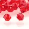 Cuentas sueltas de cristal de dos puntas con borde superior, de 4 mm, para manualidades, accesorios de joyería