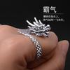 Anillo de grifo dominante para niños Anillo Xiao Long anillo para el dedo índice diseño personalizado moda moda retro joyería de plata tailandesa