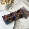 Celebridad de Internet Nueva Banda para la Cabeza de Lana Colorida de Otoño e Invierno Banda para la Cabeza Cálida Tejida Banda para el Cabello Elástica de Ala Ancha a Prueba de Viento para Mujeres