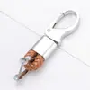 Llavero coche herrajes cuerda tejida metal colgante de alta gama hombres y mujeres parejas cuero de microfibra resistente al desgaste Accesorios Al por mayor