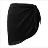 Verano comercio exterior Damas falda corta de gasa jaula playa chifón media falda cruzada Amazon Exterior Blusa para mujer traje de baño en stock