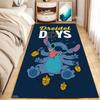 Linda Alfombra de Mesita de Noche de Dibujos Animados Stitch, Resistente a Manchas y Fácil de Cuidar, Alfombra Resistente al Desgaste para Mirador, Manta Refrigerante para Dormitorio, Alfombra para Mesa de Café de Sofá