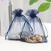 Atacado saco de organza branco saco de malha perolada cinto saco de embalagem de presente doces de casamento joias saco com cordão saco de armazenamento