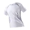 Nova Camiseta Masculina de Seda Gelada Gradiente de Verão Esportiva Casual para Corrida Fitness Respirável Manga Curta Camisa Masculina para Exterior de Secagem Rápida