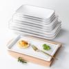 Vajilla Xiangyuan Meimamine, plato comercial rectangular blanco para olla caliente, plato para restaurante, plato para cena, plato para barbacoa, plato para barbacoa