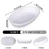 Vajilla estilo hot pot Shanhuansanshanshan, plato de tres crujientes de verduras, plato en forma de barco de hongo enoki con imitación de veta de madera