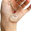 Ágata Natural Calcedonia Lingote de Hielo Candado Ruyi Bolso de Pareja Candado de Jade Colgante de Joyería Suministro en Vivo