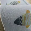 Tapete de Piso de Cozinha Geométrico Simples Doméstico Tira Longa Antiderrapante Tapete para Pés Resistente à Sujeira Absorção de Óleo Absorção de Água Tapete de Piso Tecido de Linho
