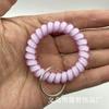 Pulsera de teléfono de línea espiral ancha elástica de plástico directo de fábrica, color gelatina, llavero con anillo de resorte, accesorios para pulsera de mano