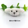 Broche de Cabeza de Animal Suave Lindo Cachorro Peluche de Dibujos Animados Oso Peluche Accesorios para Mochila de Estudiante Accesorios para Sombreros de Zapatos Muñeca Accesorios