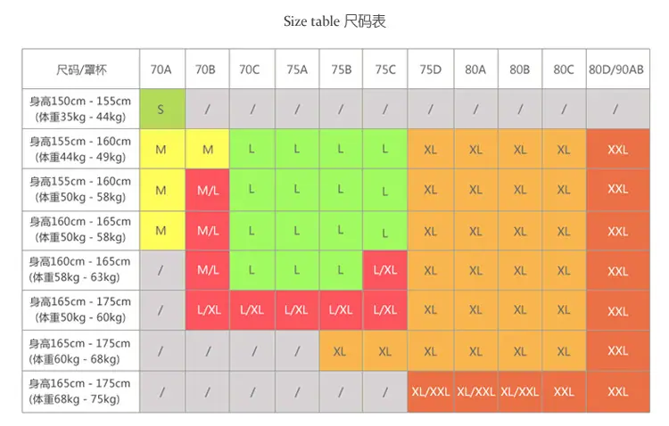 尺码表2