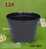 Comercio Exterior Maceta Redonda Negra Maceta para Plántulas de Suculentas Fabricante Venta al por Mayor Maceta Espesa Dura Maceta de Plástico Maceta para Flores Resina