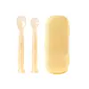 Colher de Bebê Colher de Silicone Colher para Comida Complementar PPSU Ventosa Vertical Envolto Completo Comer Alimentação Colher de Bebê Especial