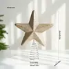 Estrella decorativa para la punta del árbol color champán, estrella explosiva de espuma, decoración navideña con purpurina, adorno navideño, decoración de mesa navideña