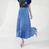 Falda de mujer de alta gama Shenzhen Nanyou cintura elástica suelta gran vuelo elegante para ir al trabajo versátil falda plisada Sanzhai moda