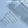 Cadena de extensión de plata S925 Tingxiangkai Accesorios DIY Cadena Pulsera Collar Material Femenino Cadena de cola de plata cero Cadena ajustable