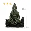 Tanque de Peces Feng Shui Paisajismo Serie de Estatuas de Buda Antiguo Zen Acuario Rocas Decorativas de Resina Estatua de Roca Adornos de Ensueño Set