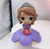 Set de 4 Piezas Princesa Sola para Té de la Tarde de PVC Sólido Versión Q Sirena de Ojos Grandes Adornos para Hornear Pasteles Hechos a Mano