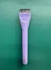 Brocha de base negra con forma de media luna, sin marcas y sin dejar polvo, para base líquida, ultradelgada, curvada, cabeza plana y diseño tipo cuchilla para un ajuste perfecto en el rostro