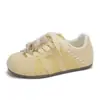 Nuevos mocasines estilo coreano para estudiantes, suela gruesa, que aumentan la altura, transpirables, zapatos casuales para mujer 88-75155