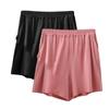 Pantalones cortos de verano para mujer, de modal, talla grande, con bolsillos, antiluz, de tres piezas, de cintura alta, informales, para el hogar, paquete de 2